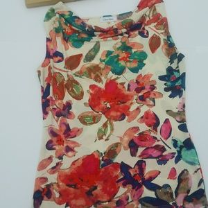 Calvin Klein floral cowl neck tank xs/stretchy